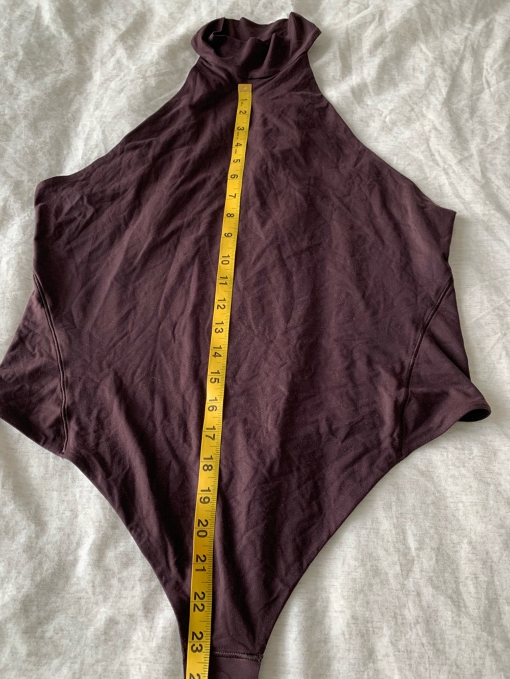 Lululemon Bodysuit  Wundermost Ultra-Soft Nulu Mockneck Sleeveless Brown Size XL - Picture 13 of 13